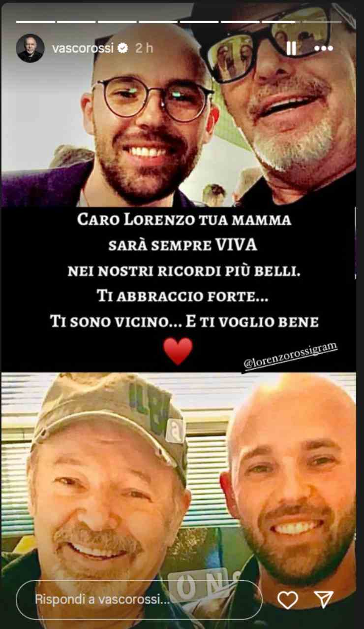 Vasco Rossi la dedica social a Gabry